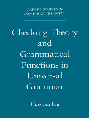cover image of Checking Theory and Grammatical Functions in Universal Grammar